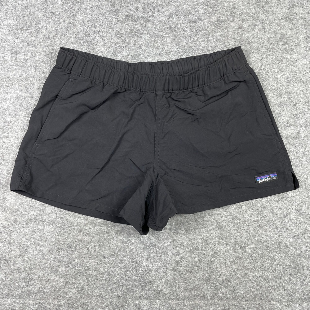 Patagonia Baggies Shorts Womens S Black Recycled Nylon Outdoor 2.5in Running